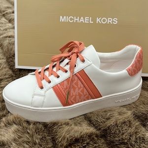 Michael Kors poppy stripe lace up shoes